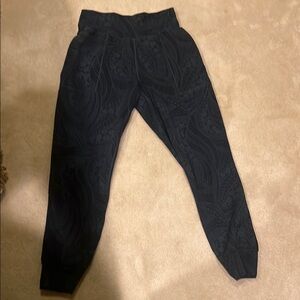 Black Patterned Joggers